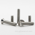 DIN963 COUNTERSUNK Flat slot slot slot bulat skru kepala